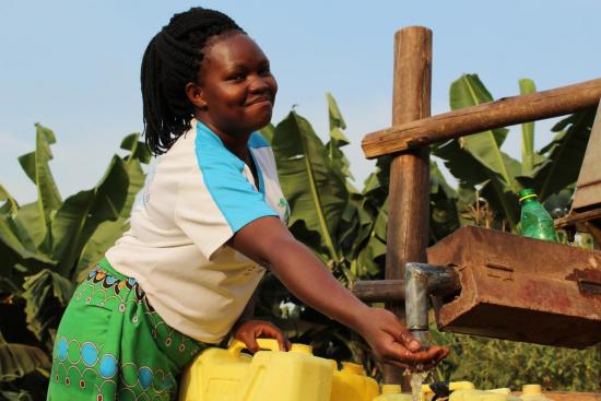 Harriet Burungu: water user in Kabarole District