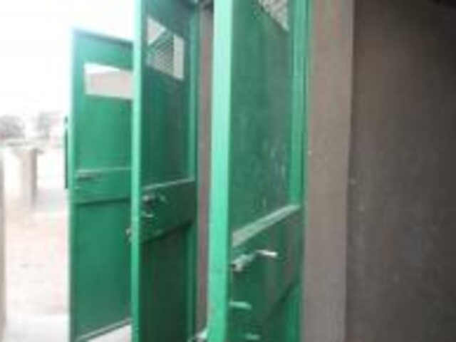 Open latrine doors