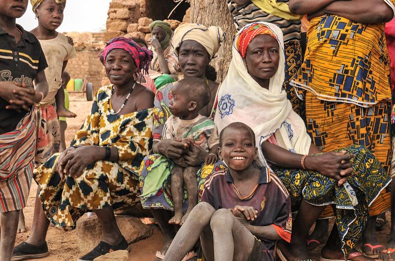 Women attending community meeting in the Sahel region, Burkina Faso. © IRC, 2015.