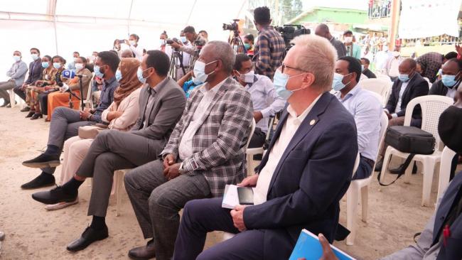 Dignitaries attending the global handwashing day celebrations at a local school in Addis Ababa