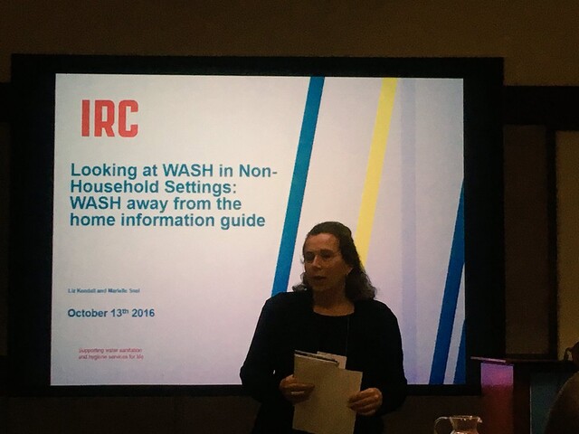 Marielle Snel presenting about WASH away from home at UNC 2016
