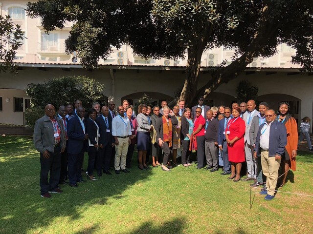 Participants at two-day workshop for GLAAS Focal Points from Anglophone African countries, August 2018
