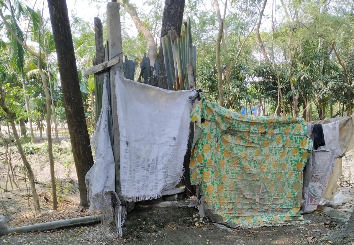 Sanitation facility of a hardcore poor family, Ramgati Bangladesh